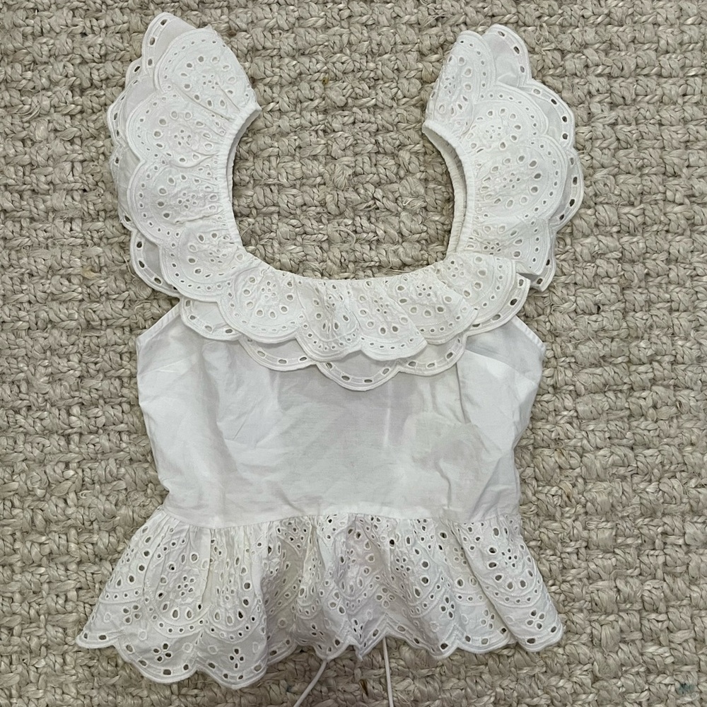 white express ruffle tank